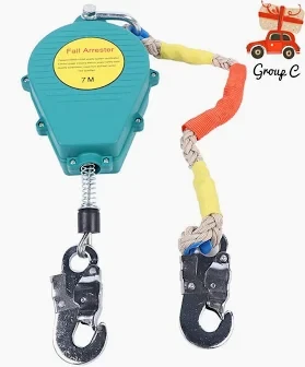 Self Retracting Lifeline Fall Arrester Fall Protection Alloy steel 330lbs 2